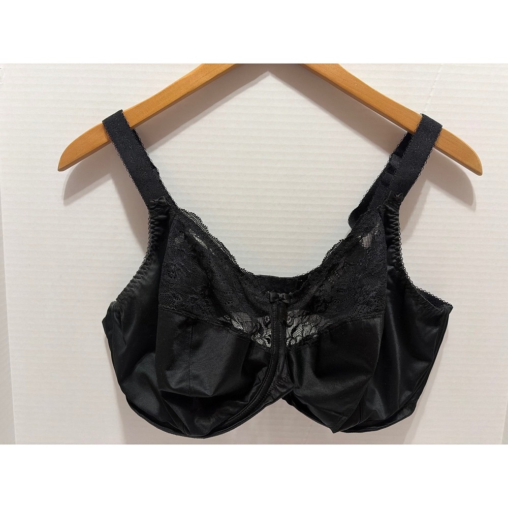 Elomi Morgan Banded Underwire Full Cup Bra Black Plus Size 38K US 38H UK Lace